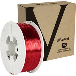 Verbatim 55054 Filament vlákno pro 3D tiskárny PETG plast 1.75 mm 1 kg červená (transparentní) 1 ks