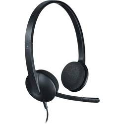 Logitech H340 Sluchátka On Ear kabelová, 981-000475, stereo, černá, Redukce šumu mikrofonu