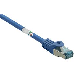 Renkforce RF-5233510 RJ45 síťové kabely, propojovací kabely CAT 6A S/FTP 30.00 m modrá s ochranou, samozhášecí 1 ks