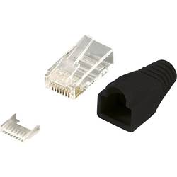 LogiLink MP0024 Konektor RJ45 CAT 6, nestíněný MP0024 zástrčka, rovná počet pólů: 8P8C černá 100 ks