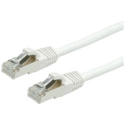 Value 21.99.1266 RJ45 síťové kabely, propojovací kabely CAT 6 S/FTP 5.00 m bílá dvoužilový stíněný, bez halogenů, samozhášecí 1 ks