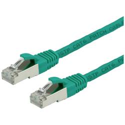 Value 21.99.1223 RJ45 síťové kabely, propojovací kabely CAT 6 S/FTP 0.50 m zelená dvoužilový stíněný, bez halogenů, samozhášecí 1 ks