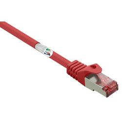 Renkforce RF-5372564 RJ45 síťové kabely, propojovací kabely CAT 6 S/FTP 10.00 m červená s ochranou, pozlacené kontakty, samozhášecí 1 ks