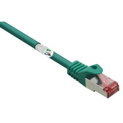 Renkforce RF-5372558 RJ45 síťové kabely, propojovací kabely CAT 6 S/FTP 3.00 m zelená s ochranou, pozlacené kontakty, samozhášecí 1 ks