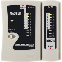 Basetech BT-100 tester kabelů, pro RJ-45, RJ-11, BT-100