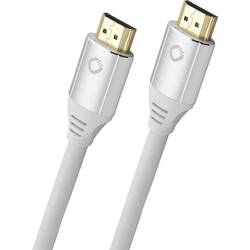 Oehlbach HDMI kabel Zástrčka HDMI-A, Zástrčka HDMI-A 3.00 m bílá D1C92494 8K UHD, pozlacené kontakty HDMI kabel