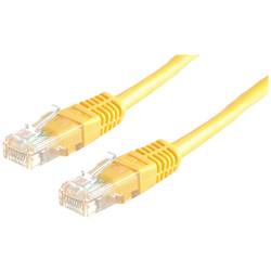 Value 21.99.1562 RJ45 síťové kabely, propojovací kabely CAT 6 U/UTP 5.00 m žlutá nestíněný 1 ks