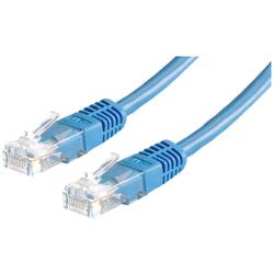 Value 21.99.1554 RJ45 síťové kabely, propojovací kabely CAT 6 U/UTP 3.00 m modrá nestíněný 1 ks