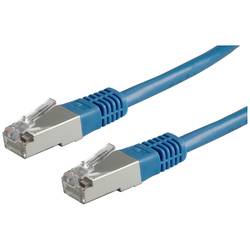 Value 21.99.1334 RJ45 síťové kabely, propojovací kabely CAT 6 S/FTP 1.00 m modrá dvoužilový stíněný 1 ks