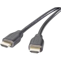 SpeaKa Professional HDMI kabel Zástrčka HDMI-A, Zástrčka HDMI-A 1.00 m černá SP-9021120 4K UHD, Audio Return Channel, pozlacené kontakty HDMI kabel