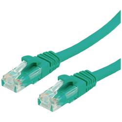 Value 21.99.1073 RJ45 síťové kabely, propojovací kabely CAT 6 U/UTP 7.00 m zelená nestíněný, bez halogenů, samozhášecí 1 ks