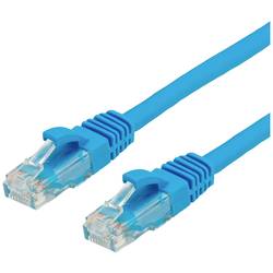 Value 21.99.1044 RJ45 síťové kabely, propojovací kabely CAT 6 U/UTP 2.00 m modrá nestíněný, bez halogenů, samozhášecí 1 ks