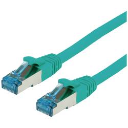 Value 21.99.1942 RJ45 síťové kabely, propojovací kabely CAT 6A S/FTP 2.00 m zelená dvoužilový stíněný, bez halogenů, samozhášecí 1 ks