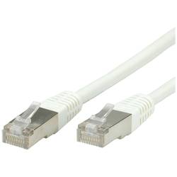 Value 21.99.1336 RJ45 síťové kabely, propojovací kabely CAT 6 S/FTP 1.00 m bílá dvoužilový stíněný 1 ks