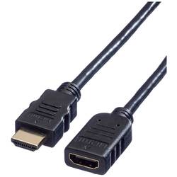 Value HDMI kabel Zástrčka HDMI-A, Zásuvka HDMI-A 3.00 m černá 11.99.5576 4K UHD, stíněný HDMI kabel