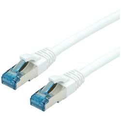 Value 21.99.1972 RJ45 síťové kabely, propojovací kabely CAT 6A S/FTP 2.00 m bílá dvoužilový stíněný, bez halogenů, samozhášecí 1 ks