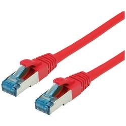 Value 21.99.1920 RJ45 síťové kabely, propojovací kabely CAT 6A S/FTP 0.50 m červená (jasná) dvoužilový stíněný, bez halogenů, samozhášecí 1 ks