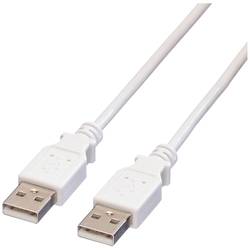 Value USB kabel USB 2.0 USB-A zástrčka, USB-A zástrčka 3.00 m bílá stíněný 11.99.8931