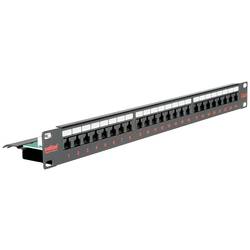 Roline 24 portů síťový patch panel 483 mm (19) CAT 6 1 U černá