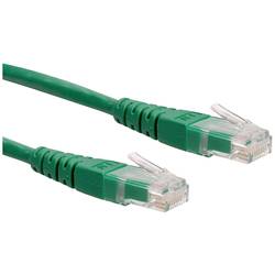 Roline 21.15.1513 RJ45 síťové kabely, propojovací kabely CAT 6 U/UTP 0.30 m zelená nestíněný 1 ks