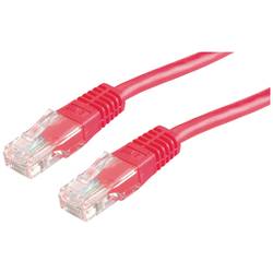 Value 21.99.1561 RJ45 síťové kabely, propojovací kabely CAT 6 U/UTP 5.00 m červená (jasná) nestíněný 1 ks