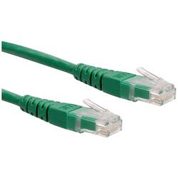 Roline 21.15.1523 RJ45 síťové kabely, propojovací kabely CAT 6 U/UTP 0.50 m zelená nestíněný 1 ks