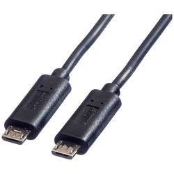 Roline USB kabel USB 2.0 USB Micro-B zástrčka 0.30 m černá stíněný 11.02.8307