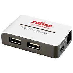 Roline 4 porty USB kombinovaný hub bílá