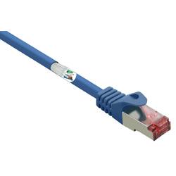 Renkforce RF-4981664 RJ45 síťové kabely, propojovací kabely CAT 6 S/FTP 2.00 m modrá s ochranou, pozlacené kontakty, samozhášecí 1 ks