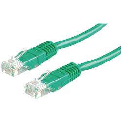 Value 21.99.1553 RJ45 síťové kabely, propojovací kabely CAT 6 U/UTP 3.00 m zelená nestíněný 1 ks