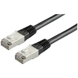 Value 21.99.1375 RJ45 síťové kabely, propojovací kabely CAT 6 S/FTP 7.00 m černá dvoužilový stíněný 1 ks