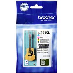 Brother Ink LC-421XLVAL originál kombinované balení černá, azurová, žlutá, purppurová LC421XLVAL