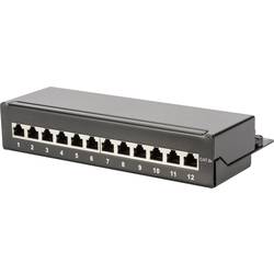 Digitus DN-91612SD-EA 12 portů síťový patch box 483 mm (19) CAT 6A 1 U černá (RAL 9005) osazený