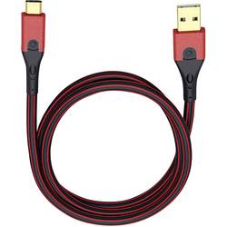 USB 3.0 [1x USB 3.0 zástrčka A - 1x USB-C® zástrčka] 0.50 m červená/černá pozlacené kontakty Oehlbach USB Evolution C3