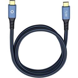 USB 3.0 [1x USB-C® zástrčka - 1x USB-C® zástrčka] 3.00 m modrá pozlacené kontakty Oehlbach USB Plus CC