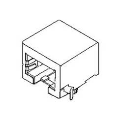 Molex Cat 3 Mod Jack/Plug 955406880 zásuvka černá 1 ks