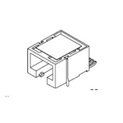 Molex Cat 3 Mod Jack/Plug 855025007 zásuvka černá 1 ks