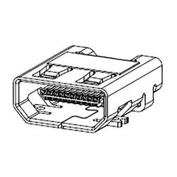 Molex 467650001 HDMI konektor zásuvka Pólů: 19 1 ks Tape on Full reel