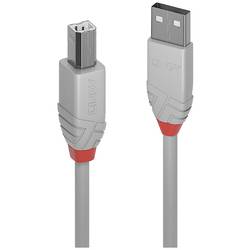 LINDY USB kabel USB 2.0 USB-A zástrčka, USB-B zástrčka 3.00 m šedá 36684