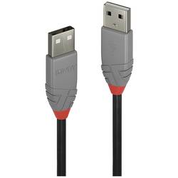 LINDY USB kabel USB 2.0 USB-A zástrčka, USB-A zástrčka 0.20 m černá 36690