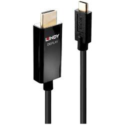 LINDY kabel USB-C ® zástrčka, Zástrčka HDMI-A 1.00 m černá 43291 4K UHD HDMI kabel