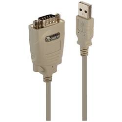 LINDY USB, sériový konvertor [1x USB 1.1 zástrčka A - 1x sériový (9 pinů)] 42844 1 m