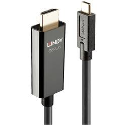 LINDY kabel USB-C ® zástrčka, Zástrčka HDMI-A 5.00 m černá 43315 4K UHD Kabel pro displeje USB-C®