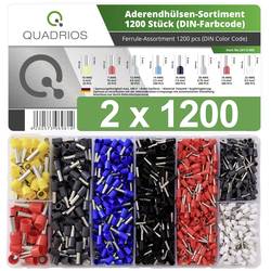 Quadrios 22C470 sada dutinek 0.5 mm², 0.75 mm², 1 mm², 1.5 mm², 2.5 mm², 4 mm², 6 mm², 10 mm² částečná izolace bílá, šedá, červená, černá, modrá, žlutá 2400 ks