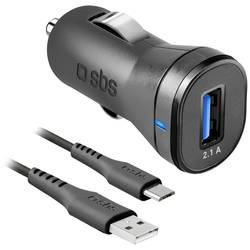 sbs mobile Auto-Ladeset mit Micro-USB USB nabíječka 10 W do auta, pro nákladní vozidla Výstupní proud (max.) 2.1 A USB Počet výstupů: 2 x