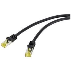 Renkforce RF-4995160 RJ45 síťové kabely, propojovací kabely CAT 6a (surový kabel CAT 7) S/FTP 0.50 m černá krytí TPE, flexibilní provedení, samozhášecí 1 ks