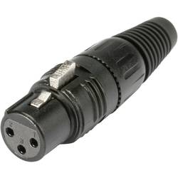 Hicon HI-X3FT XLR konektor zásuvka, rovná Pólů: 3 černá 1 ks