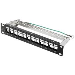 Renkforce RF-4996626 12 portů patch panel 254 mm (10) nevybavený specifikací 1 U černá neosazený