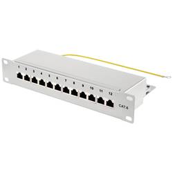 Renkforce RF-4996632 12 portů patch panel 254 mm (10) CAT 6 1 U šedá osazený