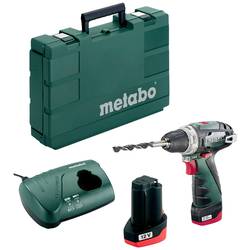 Metabo PowerMaxx BS aku vrtací šroubovák, 10.8 V, 2.0 Ah Li-Ion vč. 2x aku, vč. nabíječky, kufřík, 600080500